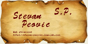 Stevan Peović vizit kartica
